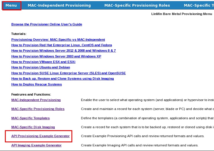 API_Example_Generator_Provisioning_MainMenu