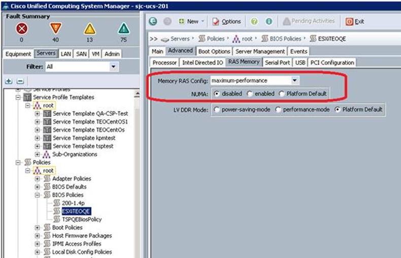 UCS-ESXi_ServiceProfileRasSetToDisable